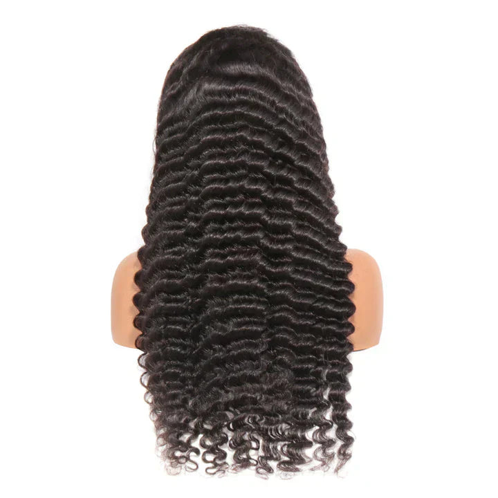 Synthetic Hair Front Lace Wigs Deep Wave Pre Plucked Deep Curly Wigs