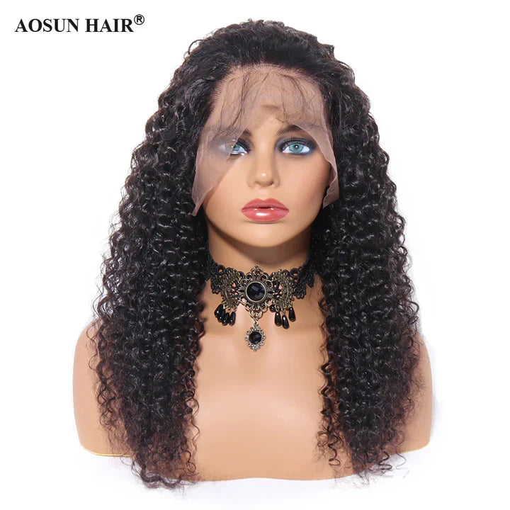 Cacaolux Wigs For Black Women Remy Human Hair Kinky Curly 13x4 Front Lace Wig 150% Pre Plucked with Baby Hair