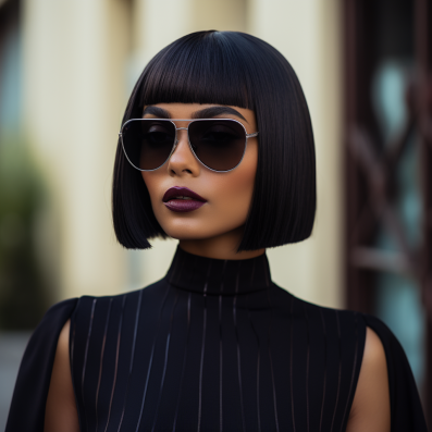 613 Bob Wig with Bangs Glueless 150% Density Brazilian Human Hair None Lace Machine Made Blonde Straight Wigs