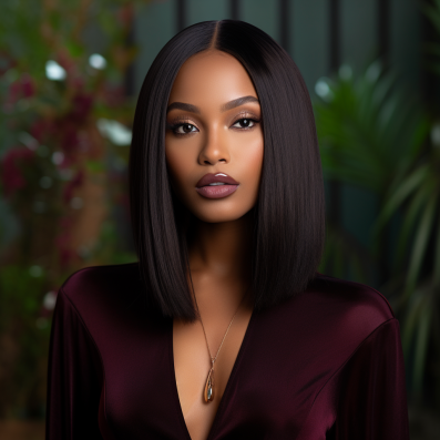 13x4x1 T-Part Lace Front Bob Wig Human Hair Wigs 150% Density Straight T1B/613/Pink Color Short Bob