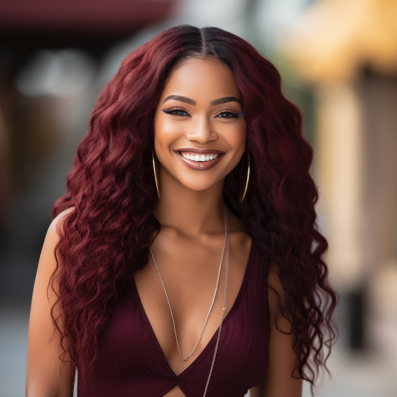 13x5x1 T-Part Lace Wig Romance Bouncy Curly Wig 1B/99J Color Human Hair Wig With 200% Density
